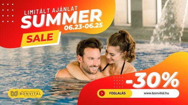 Summer sale Hévízen- 30% kedvezmény a Bonvitalban