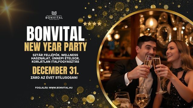 Szilveszter Hévízen a Bonvitalban ünnepi programokkal és wellnessel