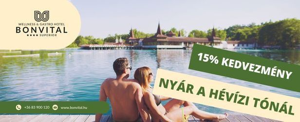 Nyári pihenés a Hévízi-tónál 15% kedvezménnyel