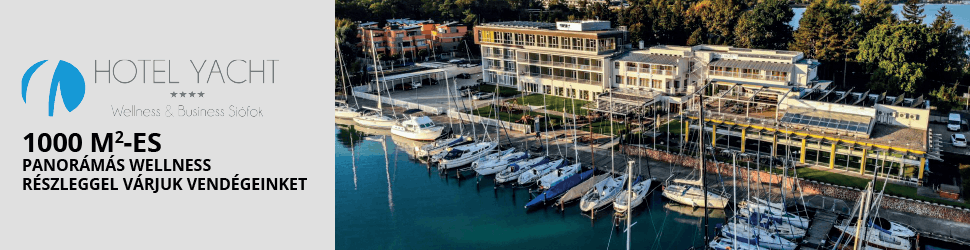 Yacht Hotel Siófok - 1000 m2-es panorámás wellness részleg