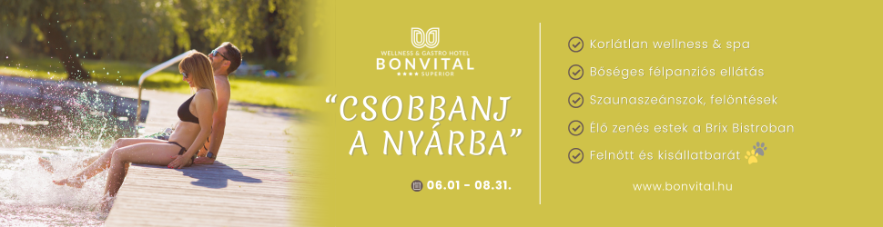 Csobbanj a nyárba! - wellness, félpanzió, szaunaszeánszok, élőzenés estek Hévíz felnőtt- és állatbarát szállodájában