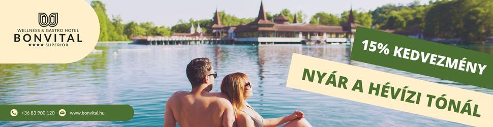 Nyári pihenés a Hévízi-tónál 15% kedvezménnyel