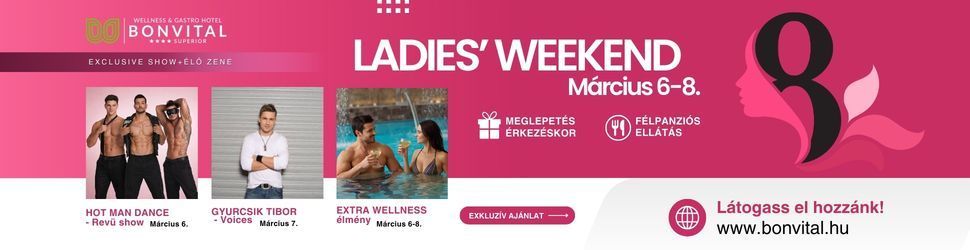 Nőnapi wellness hétvége és program Hévíz felnőttbarát szállodájában