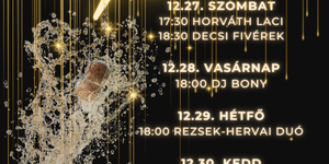 Zalakarosi szilveszteri programok 2025. Csillagvarázs programok a Karos Korzón