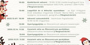 Advent Poroszlón 2025.  Ünnepi programok a Tisza-tavi Ökocentrumban
