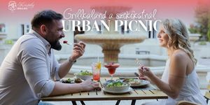 Grill étel terasz Tata 2025. Urban Picnic grillvacsora a Kristály Imperial Hotel**** Barokk díszudvarán