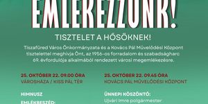 Városi ünnepség Tiszafüred 2025. Megemlékezés az 1956-os forradalom és szabadságharc évfordulóján