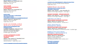 Szarvasi programok 2026 - Események és rendezvények