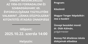 2025. Október 23. Zánka. Ünnepi megemlékezés az 1956-os forradalom és szabadságharc évfordulóján