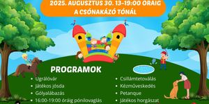 Családi hétvégi programok Nagykanizsa 2025. Nyárzáró családi nap
