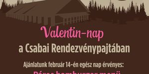 Valentin-nap Békéscsaba 2026. Gyere el kedveseddel romantikázni a Csabai Rendezvénypajtába!