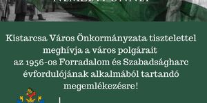 2025. október 23. Kistarcsa.  Ünnepi megemlékezés