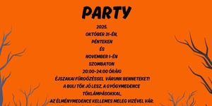 Halloween buli Leányfalu 2025. Happy Halloween Party a Leányfalui Termálfürdőben