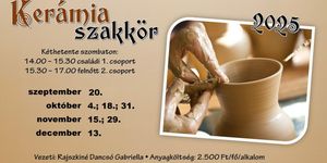 Kerámia szakkör havonta két szombaton a lajosmizsei Művelődési Házban