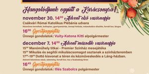 Advent Csákvár 2025. Adventi vasárnapok Csákváron