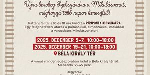 Szekszárd kisvonat 2025. Mikulásvonat