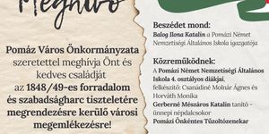 2026. március 15. Pomáz - Városi megemlékezés az 1848/49-es forradalom és szabadságharc tiszteletére