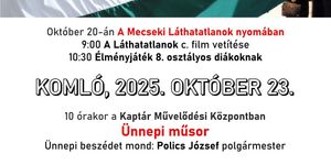 2025. Október 23. Komló. Megemlékezés az 1956-os forradalom és szabadságharc évfordulóján