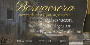 Vacsoraest Tata 2025. Egy vacsora a rejtett kincsek kíséretében 