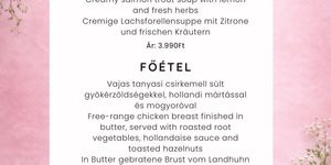 Nőnap Hévíz 2026 - Nőnapi menü a Brix Bistroban