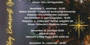 Adventi Vásár és ünnepi programsorozat 2025 Géberjén