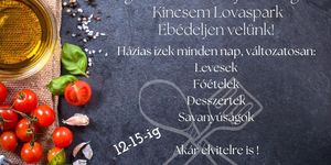 Svédasztalos ebéd Tápiószentmárton 2025.  Ebédeljen nálunk a  Kincsem Lovasparkban 