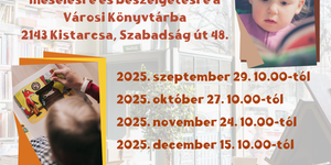 Baba-Mama Klub Kistarcsa 2025. Mondókázás, mesélés és beszélgetés a Városi Könyvtárban