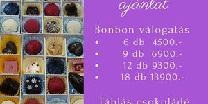 Karácsonyi bonbon ajándékba, prémium minőségű csokoládé rendelés 