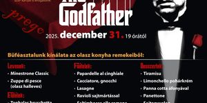 Hévízi szilveszteri vacsora 2025. Szilveszter a’la The Godfather