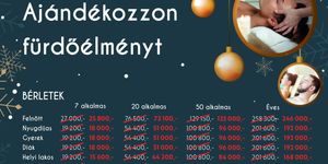 Fürdőbelépő ajándékba 2025 Leányfalu. Ajándékozz fürdőélményt karácsonyra!