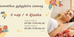 Reuma gyógyfürdő Mezőkövesden, reumatikus gyógykúra gyógyszállodánkban