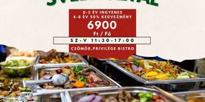 Svédasztalos hétvége korlátlan fogyasztással a Privilége Bistroban minden szombaton és vasárnap