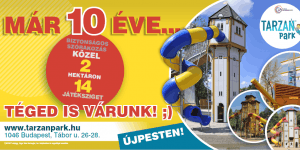 Budapest élménypark, szabadtéri fejlesztő játszópark 3-14 éves korig a Tarzan Parkban