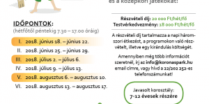 Nyári táborok Székesfehérváron a Koronás Parkban 7-12 éves gyerekeknek Nyári táborok Székesfehérváron a Koronás Parkban 7-12 éves gyerekeknek