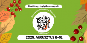 Boglya Feszt 2025. Öko-Művészeti Fesztivál a Tisza-tónál