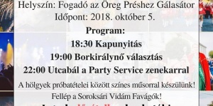 Borkirálynő választás a Móri Bornapok rendezvényen, az Öreg Prés Fogadó Gálasátrában Borkirálynő választás a Móri Bornapok rendezvényen, az Öreg Prés Fogadó Gálasátrában