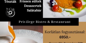 Svédasztalos hétvége korlátlan fogyasztással a Privilége Bistroban minden szombaton és vasárnap