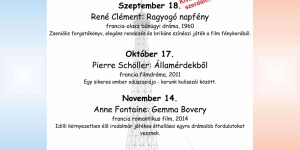 Francia filmklub Veszprémben, havi 1 alkalommal az Eötvös Károly Megyei Könyvtárban Francia filmklub Veszprémben, havi 1 alkalommal az Eötvös Károly Megyei Könyvtárban