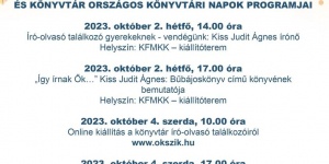 Oroszlány Könyvtár programok 2023