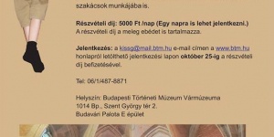 Játsszunk középkorost! Őszi tábor a Budapesti Történeti Múzeum Vármúzeumában Játsszunk középkorost! Őszi tábor a Budapesti Történeti Múzeum Vármúzeumában