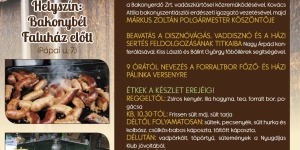 Bakonybél disznóvágás 2019. Hagyományőrző falusi disznóvágás a Faluház előtt Bakonybél disznóvágás 2019. Hagyományőrző falusi disznóvágás a Faluház előtt