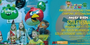 Angry Birds születésnapi party Budapesten, a Campona Játszóházban Angry Birds születésnapi party Budapesten, a Campona Játszóházban