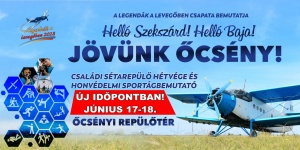 Legendák a levegőben Őcsény 2023. Családi sétarepülő hétvége