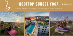 Jóga Budapest. Sunset Rooftop Yoga Lounge - naplementés jóga és wellness a város felett