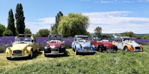 Autós felvonulás 2023 Tihany. Citroën 2CV Kacsa találkozó és felvonulás Eau De Tihany módra
