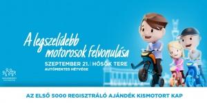 Motoros esemény családi nap Budapesten, a legszelídebb motorosok felvonulása az autómentes hétvégén Motoros esemény családi nap Budapesten, a legszelídebb motorosok felvonulása az autómentes hétvégén