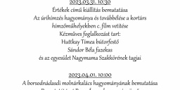 Hegyaljai Mesterek Népművészeti Egyesülete programok 2023 Tállya