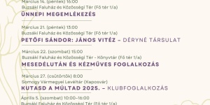 Buzsák programok 2023. Események, rendezvények, fesztiválok