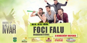 VB falu, Foci VB mérkőzések óriáskivetítőn Orosháza Főterén VB falu, Foci VB mérkőzések óriáskivetítőn Orosháza Főterén