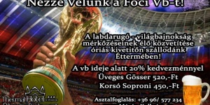 Labdarúgó vb közvetítés Mosonmagyaróvár. Nézze velünk a Foci Vb-t a Thermal Hotelben óriáskivetítőn! Labdarúgó vb közvetítés Mosonmagyaróvár. Nézze velünk a Foci Vb-t a Thermal Hotelben óriáskivetítőn!